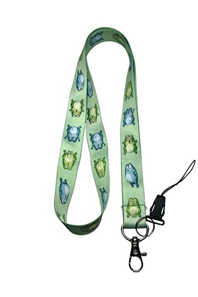 StormiStoretr Kurbağa Desenli Boyun Ipi Telefon Askısı