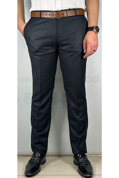 Bomonti High Quality Slim Men's Dark Gray Flexible Knee-Lined Fabric Trousers