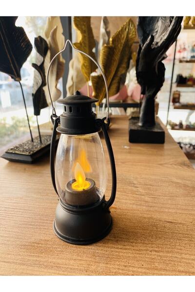 mykhediyevesanatatölyesi Gaz Lambası Görünümlü Pilli Fener
