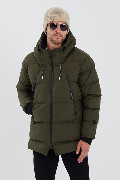 Rompasso Modonwear Ανδρικό Χακί Αδιάβροχο και Αντιανεμικό Μακρύ Παλτό & Παλτό & Πάρκα
