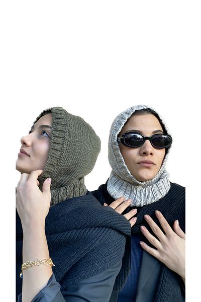 laviyonsa 2-Piece Unisex Knitwear Balaclava