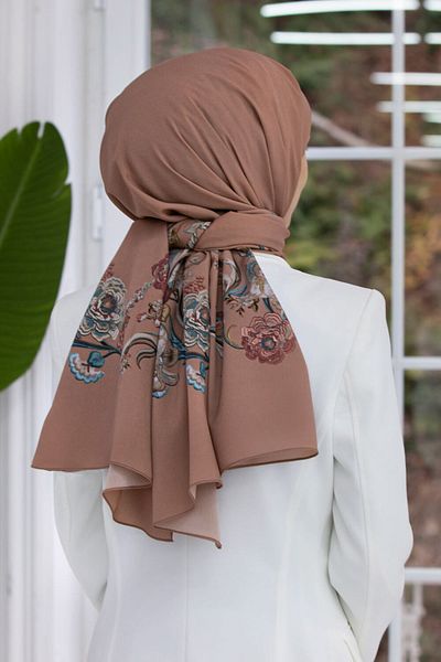 Vissona Women's Luxury Medina Silk Shawl Copper-1