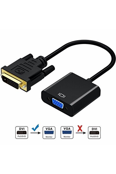 New 2025 1080p Dvı-d Vga Adapter Cable 24+1 Video Converter Connector Cable Dvı Male Vga Female