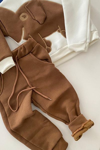 ELAFOR 3 Thread Raised Elephant Boy's Tracksuit Set
