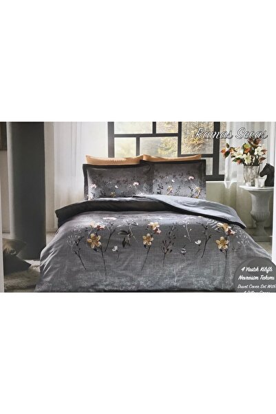 Özdilek Ramas Secas Çift Kişilik Saten Nevresim Takımı Gri