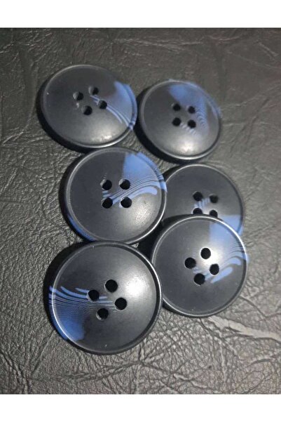 İMREN AKSESUAR 2,5 εκ. Μαύρο-μπλε Κουμπί 1 Συσκευασία 10 Τεμάχια