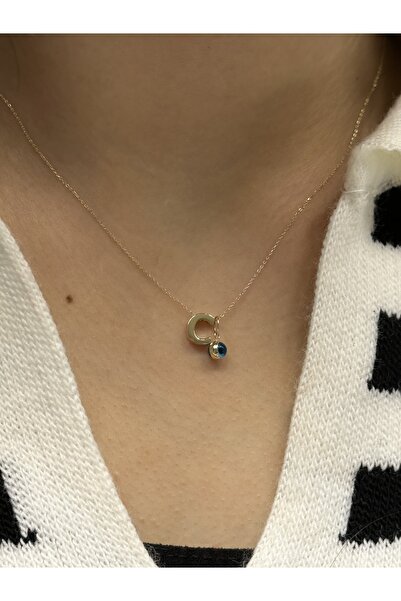 Hakan Güler Kuyumculuk Altın Nazar Boncuklu C Harfli Zincir