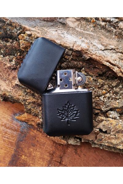 Atölye Çınar Leather Handmade El Yapımı Hakiki Deri Kılıflı Zippo Çakmak
