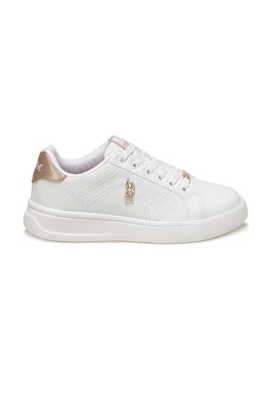 U.S. Polo Assn. Unisex White Sneaker Unisex καθημερινά παπούτσια για περπάτημα