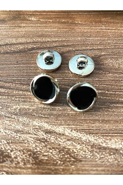 canan dizayn 14.5 Mm Gold Black Footed Button (15 PCS)