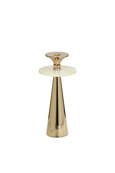 Le Atölye Gold Mermer Taşlı Mumlu 32cm