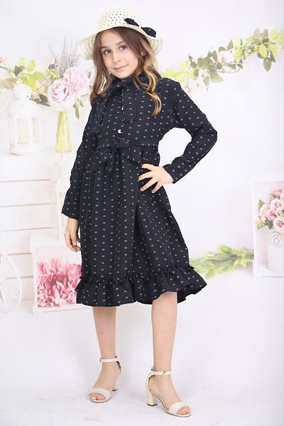 Fox Life Kids Rochie de vară Silvia pentru fete cu pălărie cu fundă (2023 NOUL SEZONUL 109)