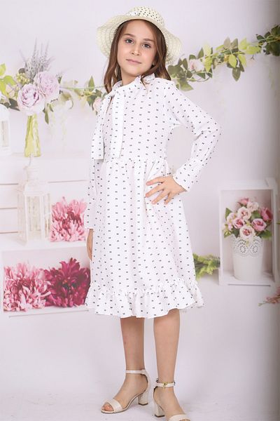 Fox Life Kids Rochie de vară Silvia pentru fete cu pălărie cu fundă (2023 NOUL SEZONUL 109)