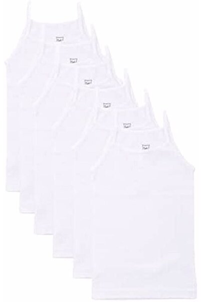 Generic Brand Tricou cu bretele cu șnur, alb, argintiu, pentru fete, pachet d...