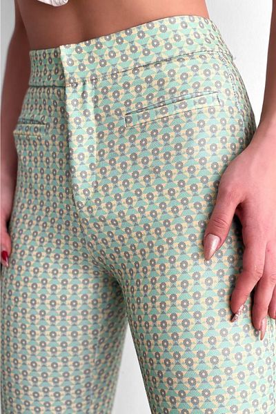 FEMELLE Pantaloni de damă din stofă cu modele colorate
