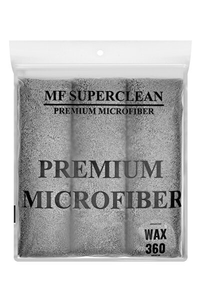MF SuperClean Mikrofiber Cila Bezi 40x40 Cm Lazer Kesim 360 Gsm - 3 'lü Paket