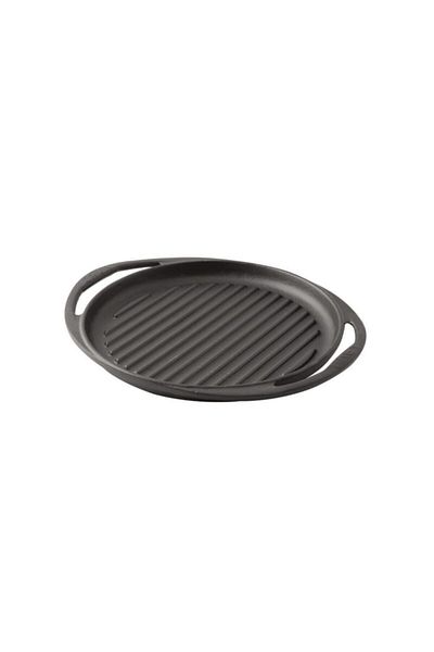 Lava Cast Round Grill Pan with Metal Handle Ø 28 Cm Black