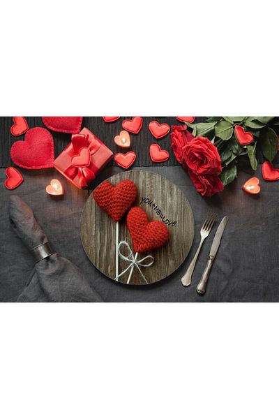 Egebella Valentine's Day Themed American Service Supla Decorative Tableware Multi-Purpose Coaster