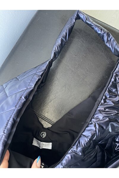 sisa.art Kapitone Kumaşlı Büyük Omuz Çantası