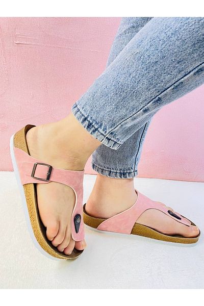 YILDIZ SHOES نعل داخلي لتقويم العظام للجنسين، شبشب فليب فلوب للشاطئ والعطلات الصيفية والمنزل والخارج باللون الوردي