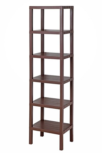 Pazarika Organizer 6 επιπέδων Πλαστική μονάδα ραφιών καφέ, ράφι, μπάνιο, ράφι κουζίνας. Σχάρα παπουτσιών