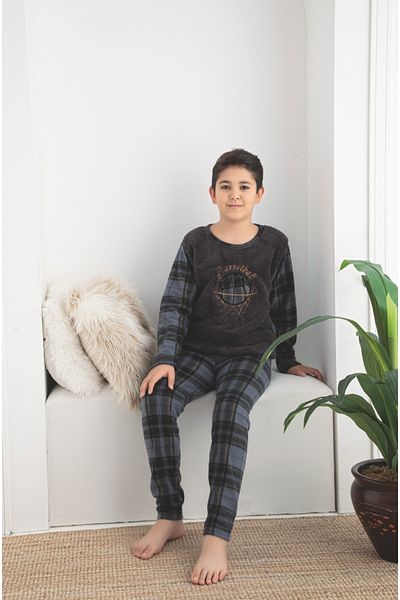 Asel Boy's Plush Fleece Pajama Set