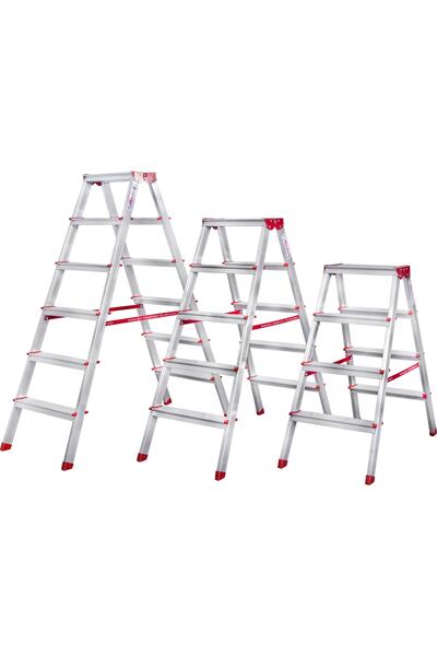 AKROBAT MERDİVEN 9 Basamaklı Çift Çıkışlı Alüminyum Merdiven