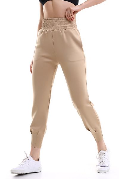 DeChival Scuba Diver Jogger Sweatpants ψηλόμεσο με φαρδιά ζώνη στο πόδι Πέτα με λεπτομέρειες