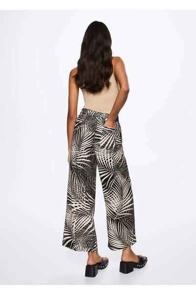 MANGO Woman Çiçekli Pantolon