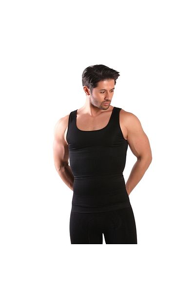 SLIM TIME SHAPER 2 Pieces Recovery Men's Corset Athlete 1 Black 1 White