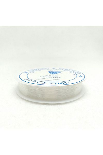Hobimos Διαφανές ελαστικό νήμα σιλικόνης 0,6 mm - Χειροποίητο αξεσουάρ κοσμήματος Ευέλικτο νήμα από καουτσούκ Tasbih