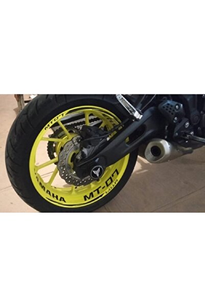 oracall Almany Sticker,mt07 Jant Şeridi,iç Dış Siyah Renk,ön Arka Sağ Sol Içi...