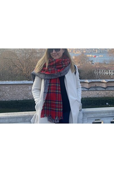 sema aksesuar Νέα σεζόν καρό μοτίβο διπλής όψης Κομψό σάλι - κασκόλ - δώρο γι...