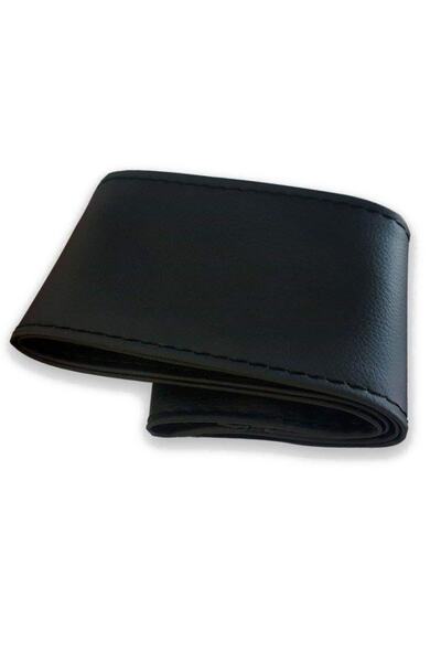 Asegaraj Renault Clio 2 Uyumlu Direksiyon Kılıfı Dikmeli Soft Siyah Deri Siyah Ipli ( 38×10cm )