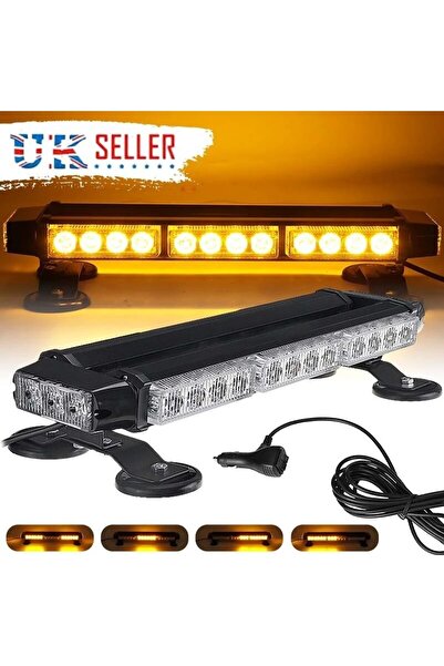 MISIRLIGRUP 52 Cm 42 Ledli Turuncu Acil Durum Ikaz Tepe Lambası 27 Modlu Mıkn...