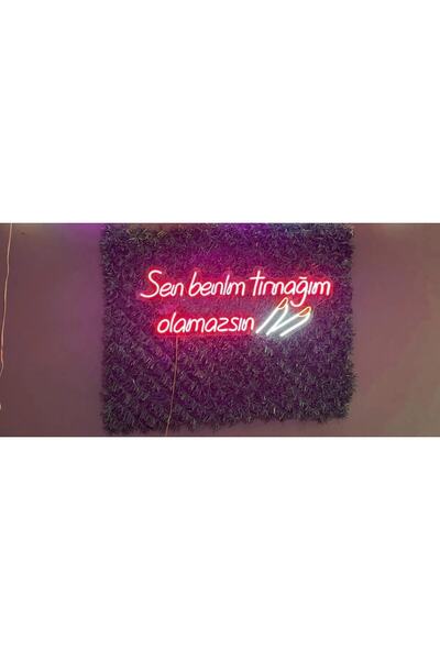 dekoraven Sen Benim Tırnağım Olamazsın Yazı Neon Led Tabela Güzellik Merkezi ...