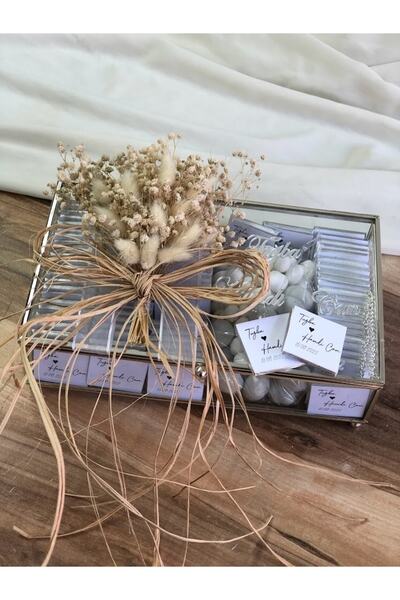 Masalsı Concept 80 Ad Madlen Kız Isteme Çikolatası, Cam Kutuda Söz Nişan Çiko...