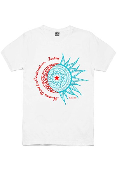 ROCKANDROLL Tricou cu mânecă scurtă Türkiye Crescent Star pentru bărbați