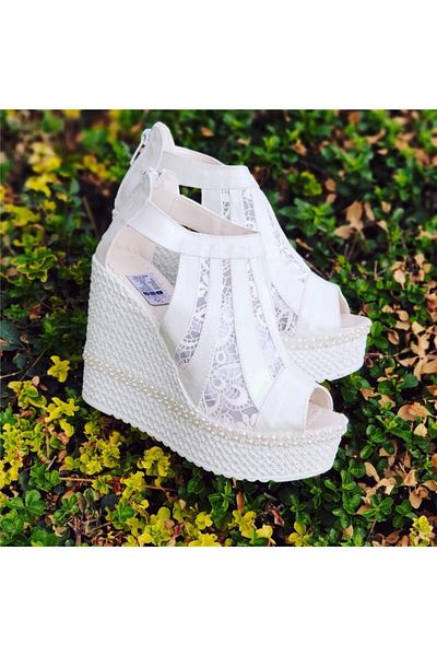 Ayakkabı Tutkusu Stilo ® Pantofi de mireasa Design Wedge Toc