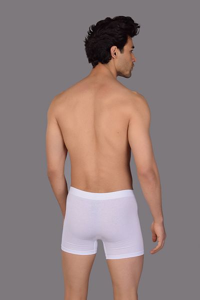 SOLFEJ BOXER Λευκό Ανδρικό Μπόξερ - Σολφέζες, Λαστιχένιο Βαμβάκι και Λύκρα