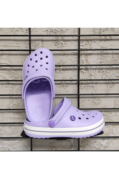 Akınal Bella Unisex Lilac White Plum Sabo Slippers Hospital Narrow Fit Nurse Doctor Slippers