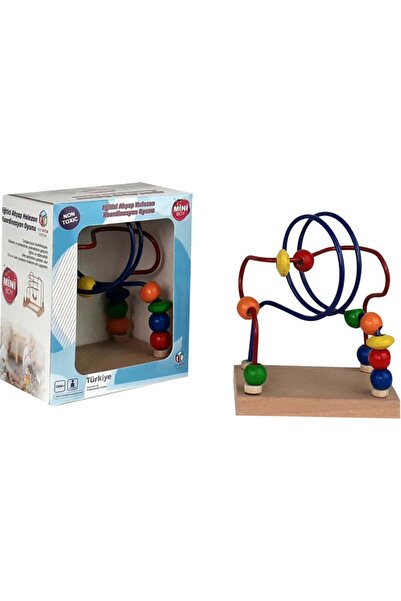 CONSEPT TREND Ahşap Helezon Koordinasyon Oyunu Mini Boy Boncuklu Mini Helezon...