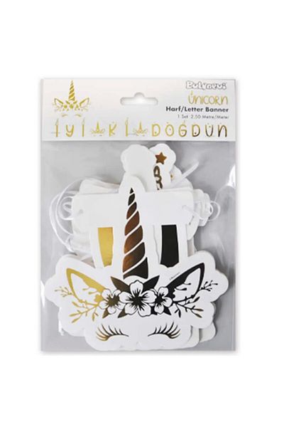 Hayaller Dükkanı Unicorn Streamer Χρόνια Πολλά Χρυσό Pk:1-