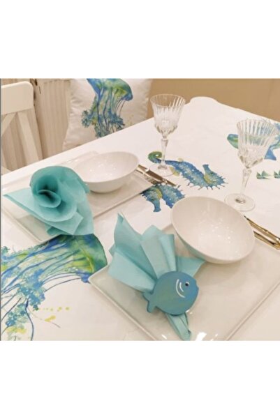 Sister Home Design Balık Peçete Halkası & Peçete Yüzüğü 2'li