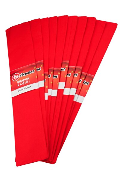 FixPoint Krapon Kağıdı Kırmızı Renk 10'lu, 1,5mt X 50cm