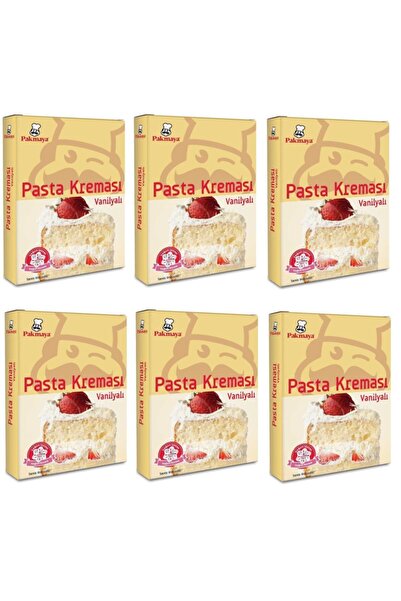 Pakmaya Pasta Kreması Sade Vanilyalı 140 Gr X 6 Adet