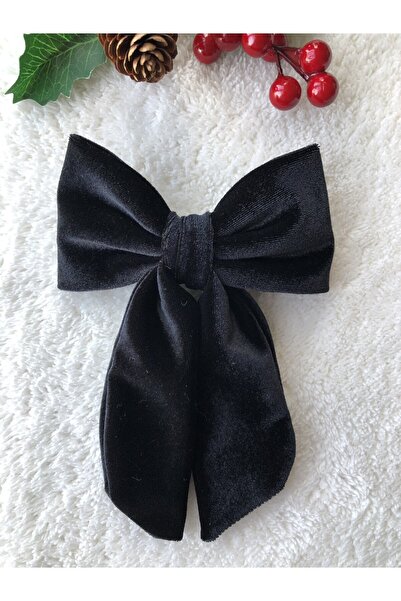 Juno Aksesuar Cataramă cu arc automată din catifea neagră pentru femei