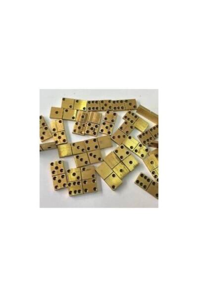 Bundeba Metal Pirinç Domino Oyun Seti 28 Parça