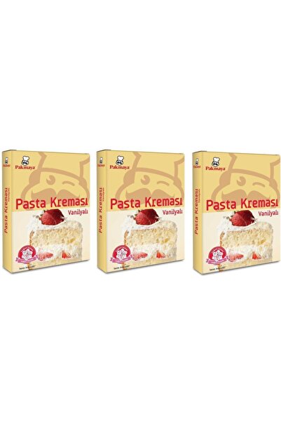 Pakmaya Pasta Kreması Sade Vanilyalı 140 Gr X 3 Adet