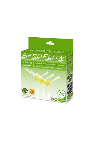 AeroFlow مجموعة فرشاة جانبية متوافقة مع I-robot Roomba 600 و700 و800 و900 مكونة من 3 قطع